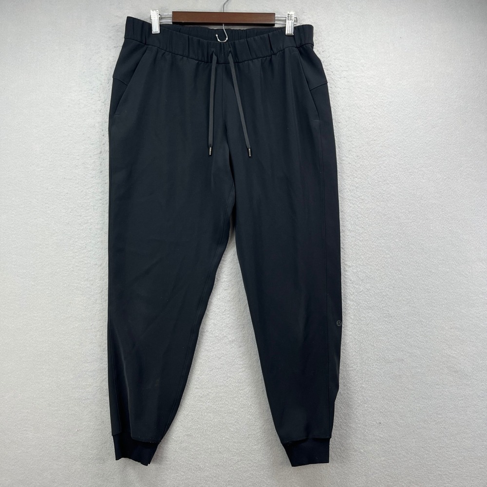 Lululemon‎ On The Fly Jogger Pants Womens 10 Black Tapered Athleisure Travel